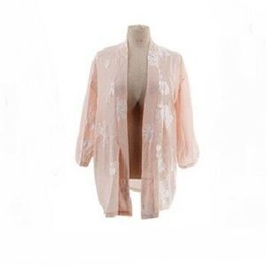 Floral Embroidered Kimono